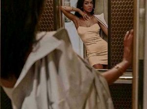 Brand New(Urbanic)Chain Strap V-Neck  Cream dress