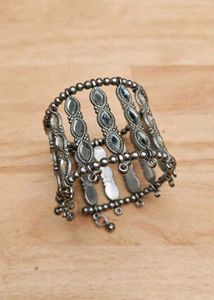 Elegant Mirror Work Cuff Bracelet