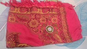Wool Shawl Hot Pink