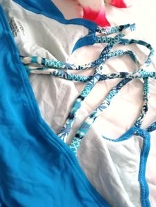 🎀BUY '1' GET '1' FREE Blue Laser Cut Bikini Top