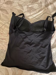 Chic Ruched Black Tank Top