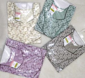 Pure Cotton Nighty Pink