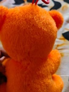 Cute Orange Teddy Bear Keychain Plush Toy
