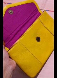 Vibrant Yellow Clutch Bag