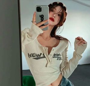 Cream Y2K Graphic Long Sleeve Top