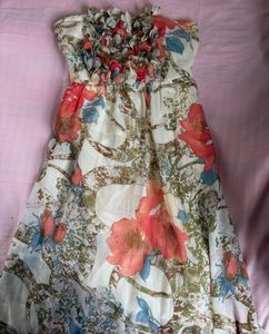 Floral Strapless Dress