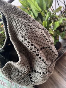 Crochet Hobo Bag - Handmade