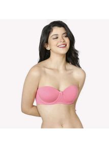 Pink Strapless Push-up Bra