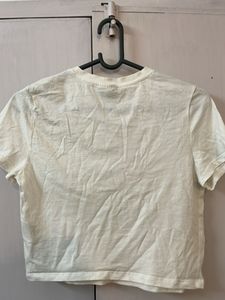 H&amp;M White Graphic Baby Tee