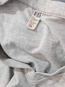 Men's Grey V-Neck T-Shirt (Size XL)