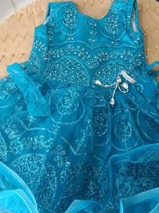 Stunning Teal kids frock