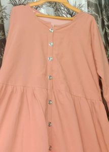 Elegant Coral Midi Dress