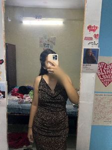 Sparkly Ruched Mini Dress