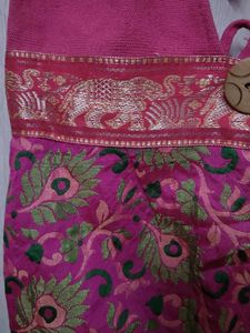 Beautiful Pink Embroidered Bag