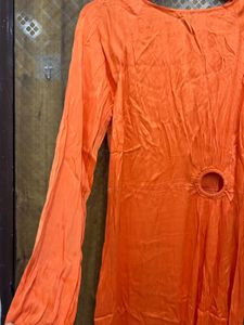 Orange Maxi Dress with Cut-out Detail(Brand new )