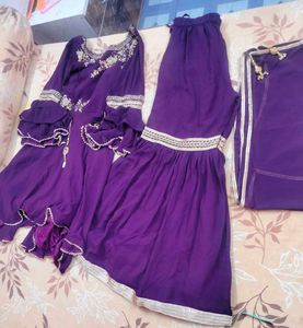 Elegant Purple Ethnic Gown
