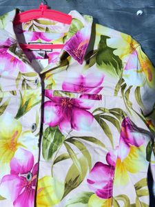 Floral Print Button-Up Shirt