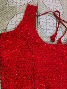Sparkling Red Sequin Blouse
