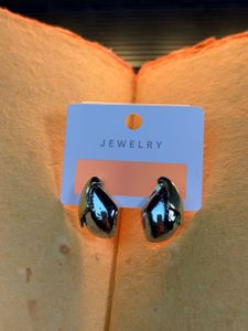 Two-Tone Gold &amp; Silver Chunky Teardrop Statement
