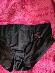 Black Women's Briefs with Pink Logo