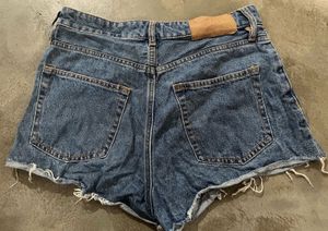 H&amp;M High Waist Vintage Denim Shorts Button Fly