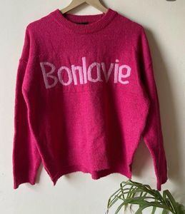 Hot Pink "Bonlavie" Knit Sweater