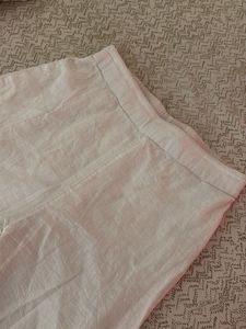 Linen Palazzo Pants with Lace Trim