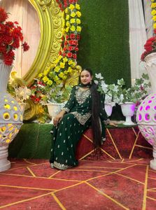 Elegant Green Kurta Set with Palazzo
