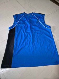 Men's Blue Graphic Sleeveless T-Shirt