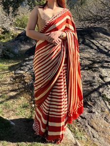 Pure ajrakh modal silk saree