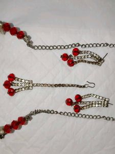Red &amp; Silver Jewelry Set