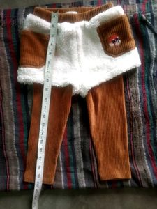 Cute Bear Corduroy Leggings Set