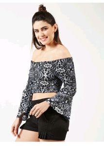 Crop Top Bell Sleeve