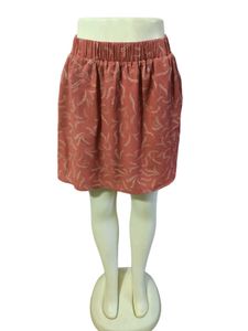 Women's Red Floral Print A-Line Skirt 30 to 34
