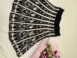 Patterned Mini Skirt