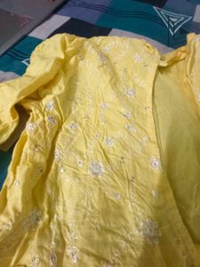 Yellow Embroidered Kurta Set