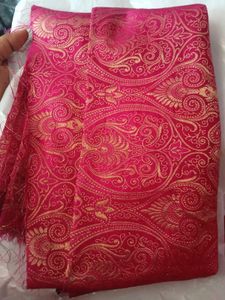 Vibrant Pink Brocade blouse material