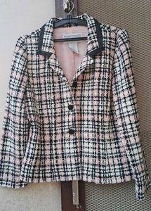 Jessica Howard Pink Plaid Blazer