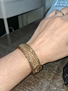 Elegant Gold-Tone Adjustable Bangle