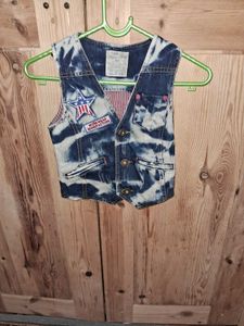 Denim Vest with Patches