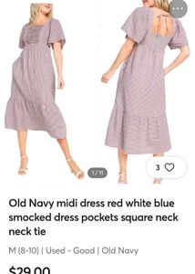 old navy Striped Smocked Tiered Dress