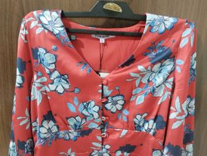 maroon Silky Top