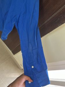 Electric Blue Button-Up Shirt