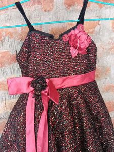 Sparkly Pink &amp; Black Party Dress