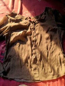 Stylish Printed Brown Blouse