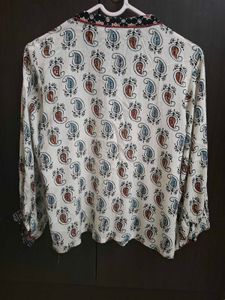 Bombay Paisley by Westside White Cotton Top