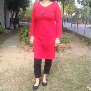 Red woollen Kurti