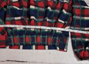 Vintage Plaid Wrap Top ❤️💙