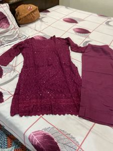 Elegant Maroon Kurta Set
