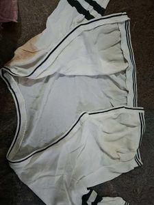 White Crop Top with Green Stripes